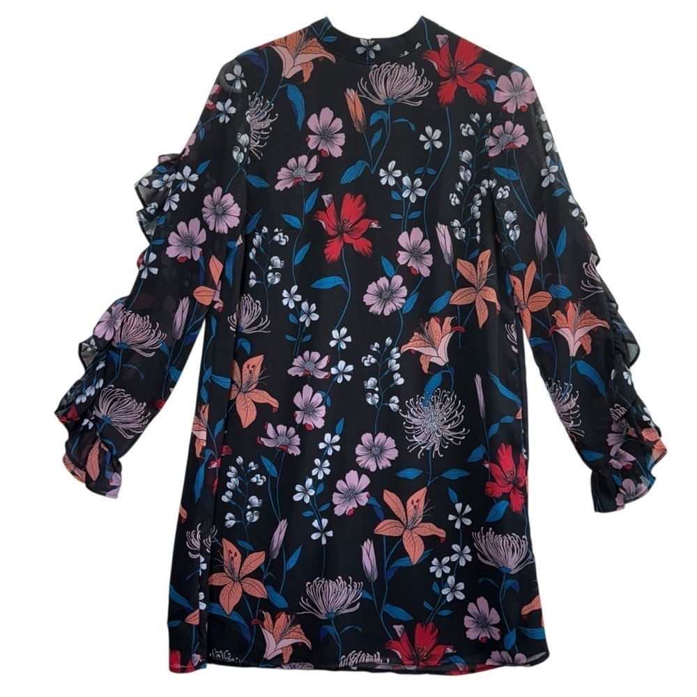 Who What Where Floral Long Sleeve Dress. Size XS